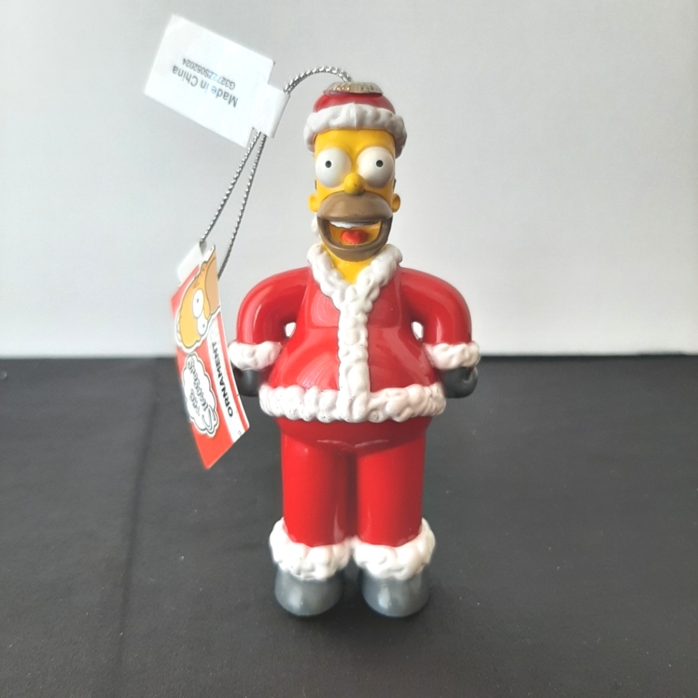 The Simpsons Homer Simpson Ornament 4" Christmas Santa Holiday Novelty